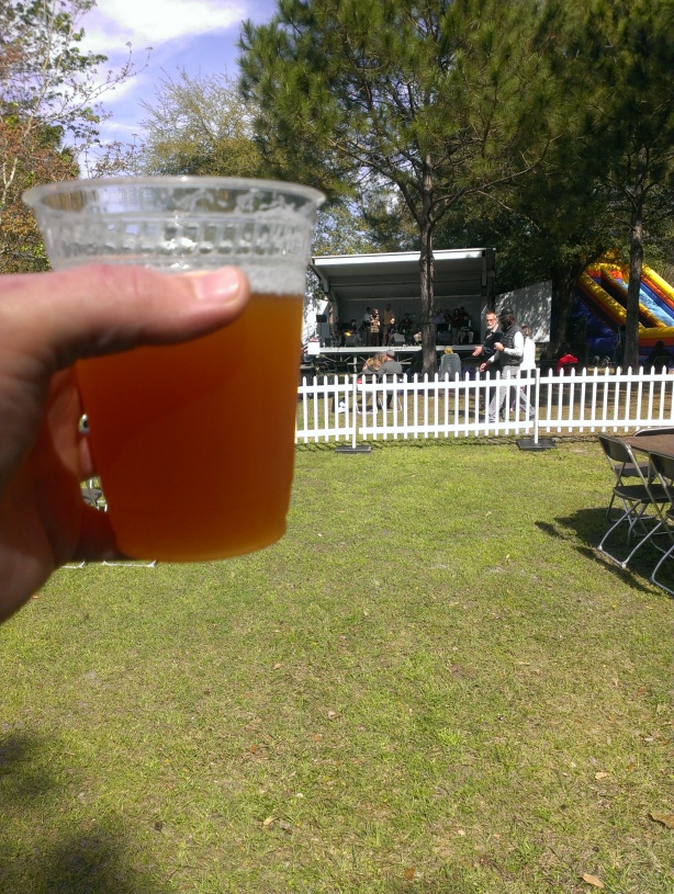 Having the first beer of the day around 11.  With Crescendo Amelia Big Band rocking the stage.